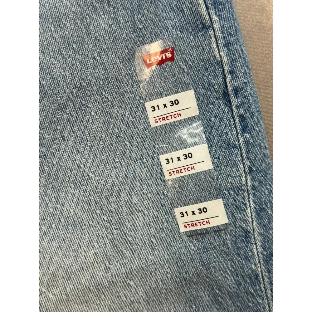 NWT Levi's 501 Curve Men Denim Jeans Button Fly‎ Size 31/30 Stretch Faded